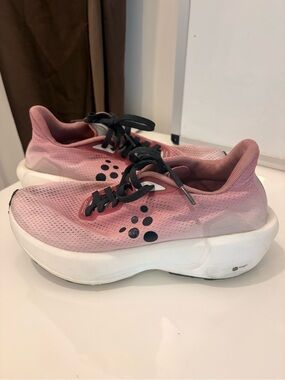 Craft Women's Pink and Black Mesh Running Sneakers